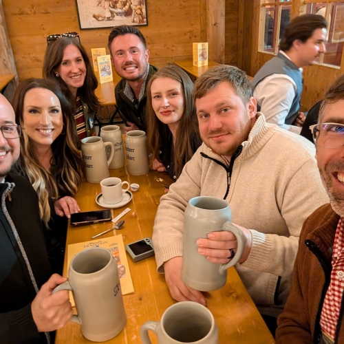 Part of the crew who made it to Festzelt Traditional