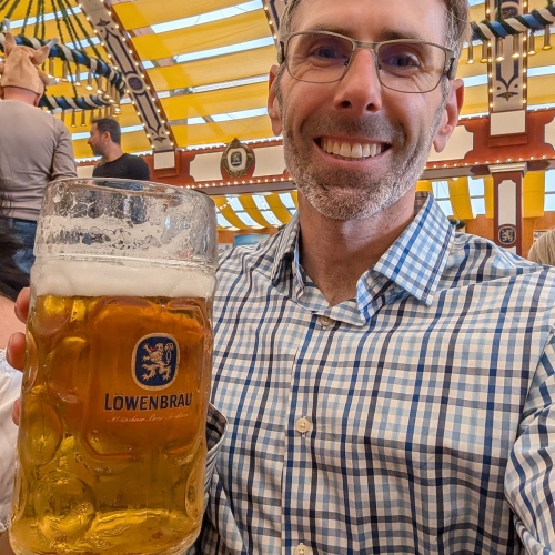 First beer at Oktoberfest