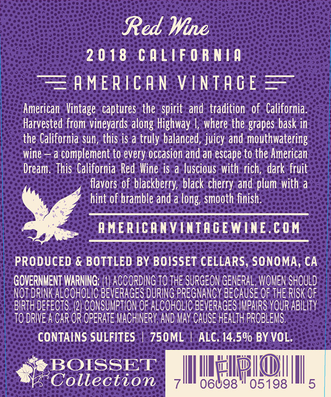 American Vintage Red Wine Brand Assets - Trade - Boisset