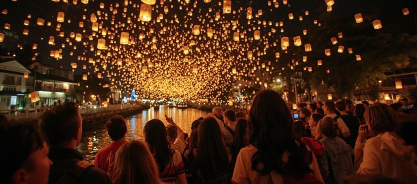 ¿Cómo vivir la experiencia de las linternas flotantes y qué es el Festival Yi Peng en Tailandia?