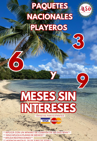 PAQUETES NACIONALES PLAYEROS 2026
