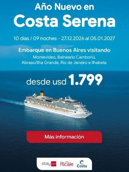 Año Nuevo a bordo de Costa