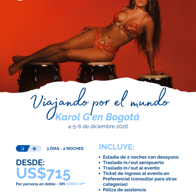 VIAJANDO POR EL MUNDO KAROL G BOGOTA