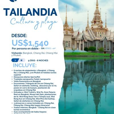 TAILANDIA CULTURA Y PLAYA