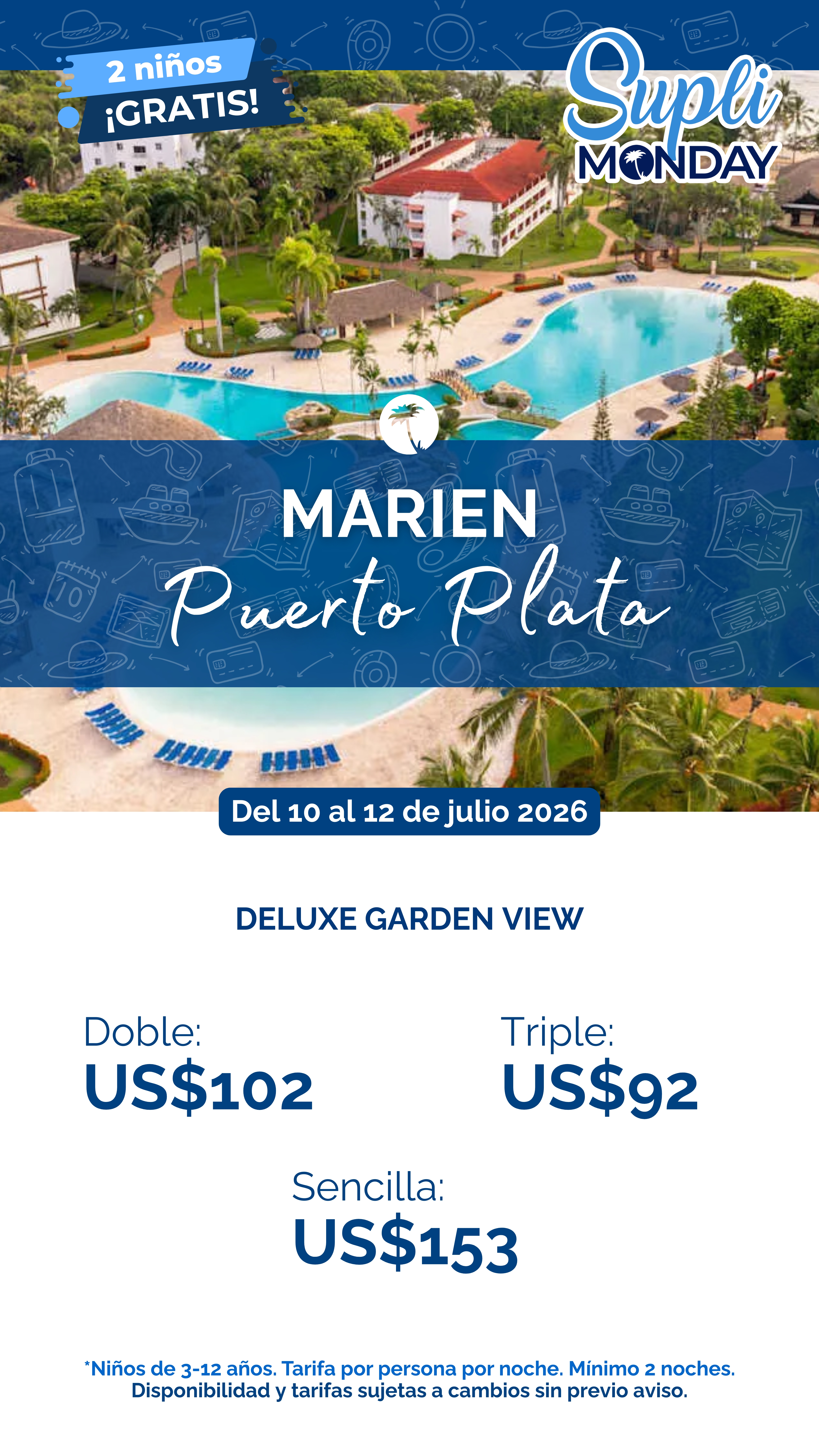 Hotel Marien Puerto Plata | Oferta Julio 2026 | Suplitur