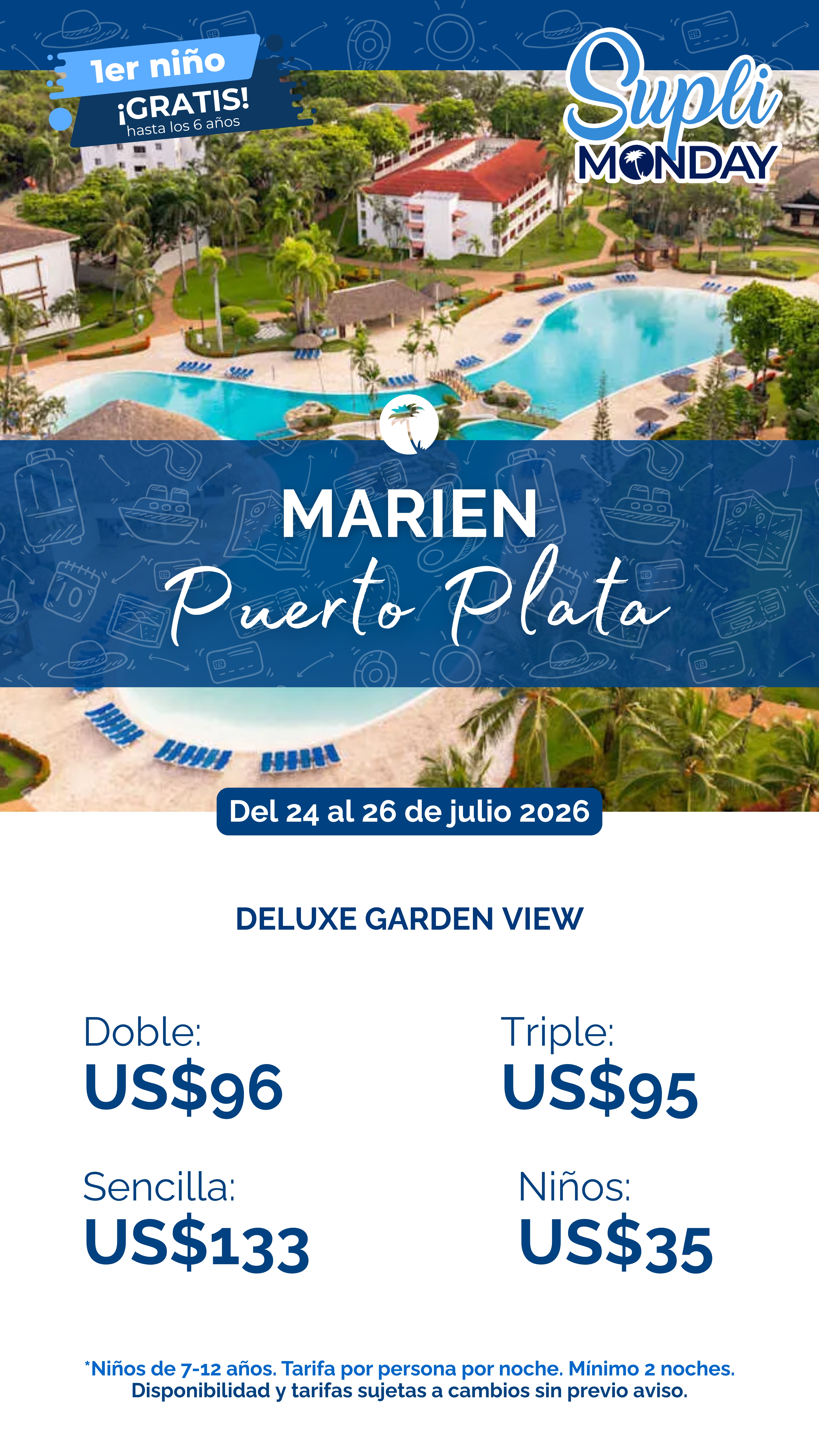 Hotel Marien Puerto Plata | Oferta 24 - 26 Julio 2026 | Suplitur