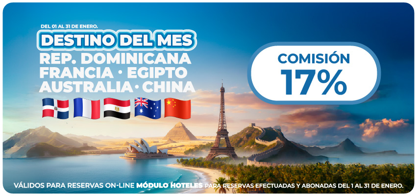 Destino del Mes República Dominicana 17% Comisión