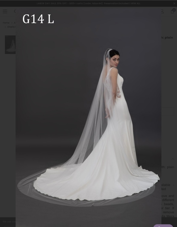 Giselle Bridal - G14-Cathedral length - $225 - (0% OFF)