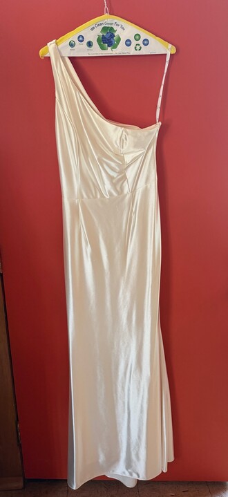 DB Studio - Full-length, one-shoulder neckline size 12 - $125 - (69% OFF)