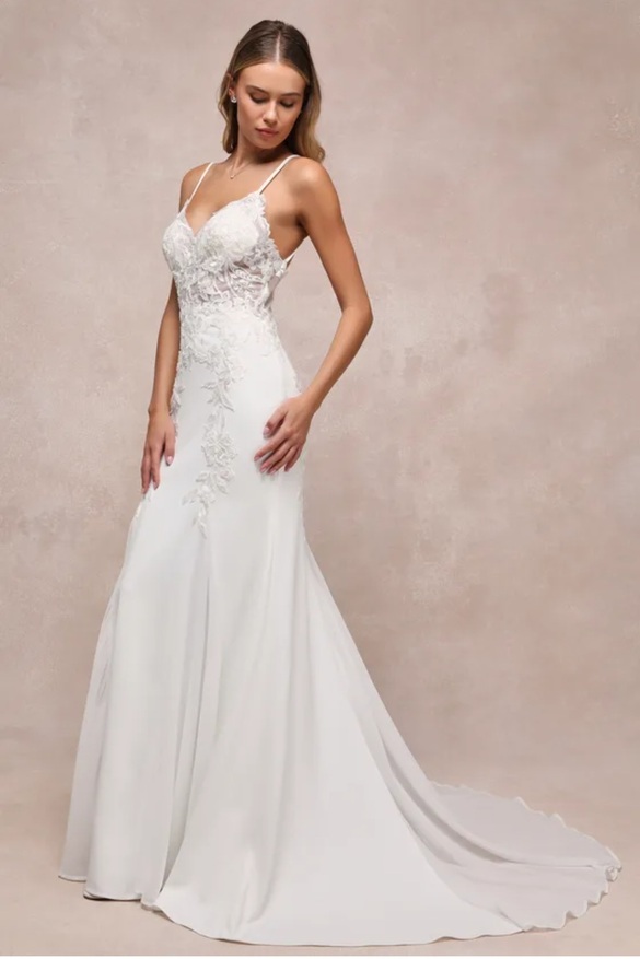 Lulus - Vision of Romance White Sheer Mesh Embroidered Sequin Maxi Dress size 2 - $480 - (20% OFF)