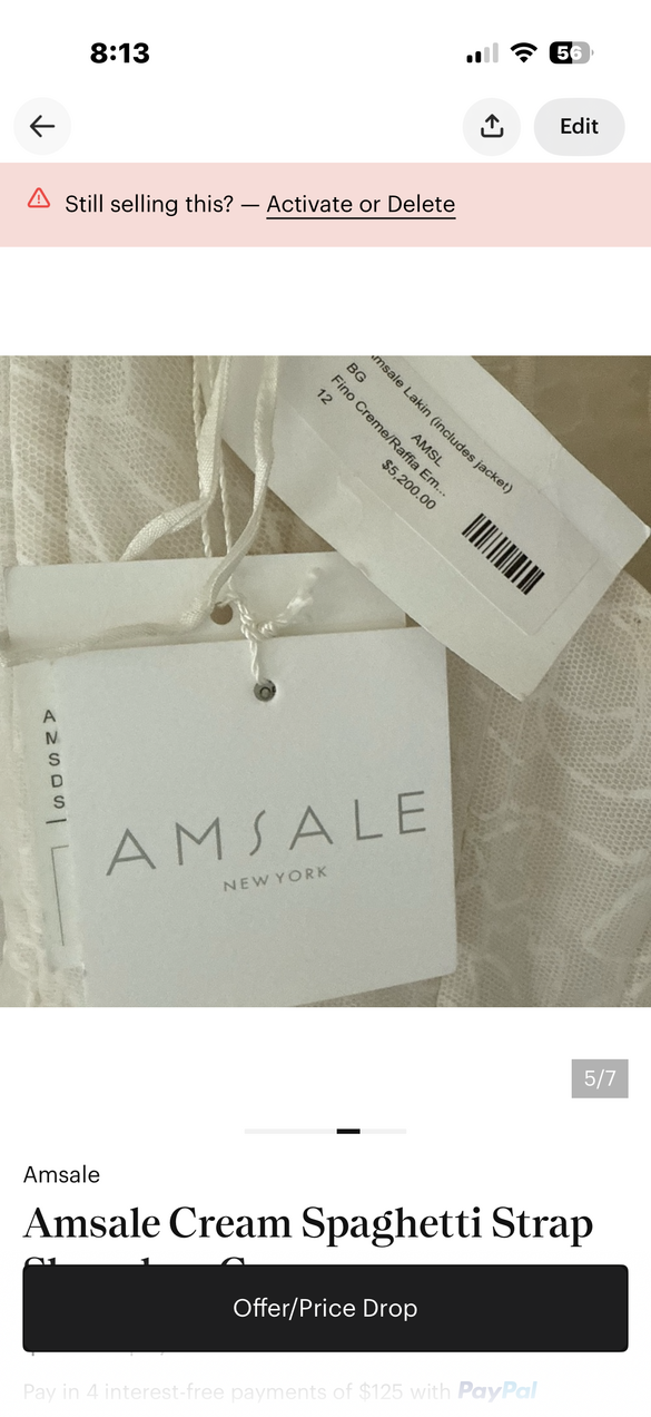 Amsale - Lakin  size 12 - $2000 - (62% OFF)