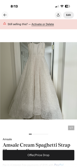 Amsale - Lakin  size 12 - $2000 - (62% OFF)
