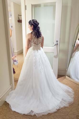 Oleg cassini - High Neck Aline with Tulle Skirt size 8 - $770 - (45% OFF)