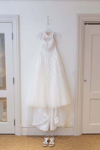 Oleg cassini - High Neck Aline with Tulle Skirt size 8 - $770 - (45% OFF)