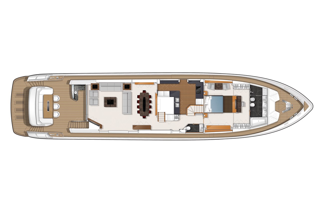 Princess 32M 2012 (Sauvage) Main Deck Layout
