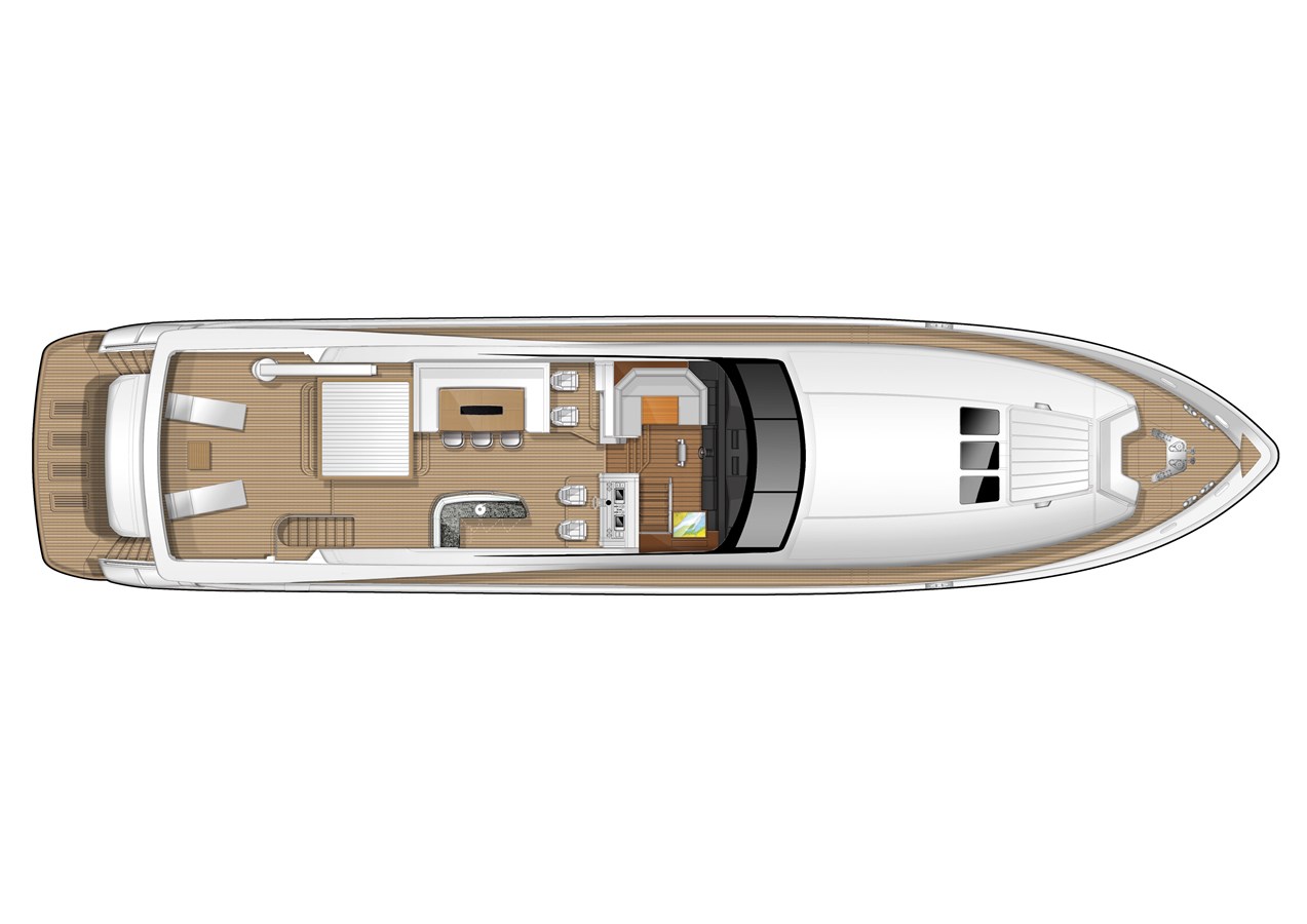 Princess 32M 2012 (Sauvage) Flybridge Layout