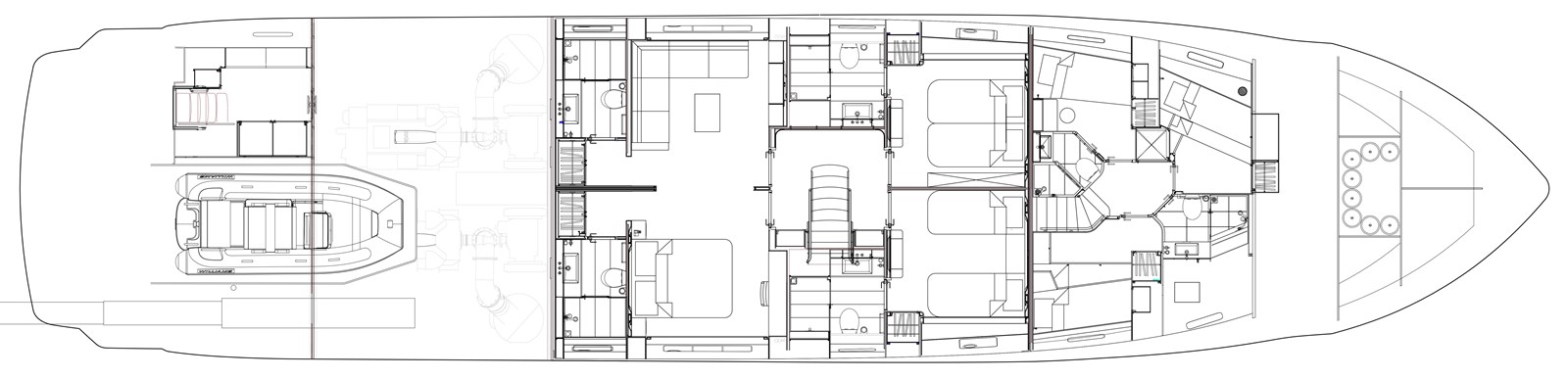 Princess 30M (Spirit of Elijah) Lower Deck