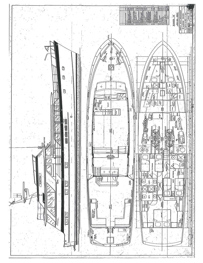 SERENITY — 1982 Burger Boat Company — Genel yerleşim planı 1