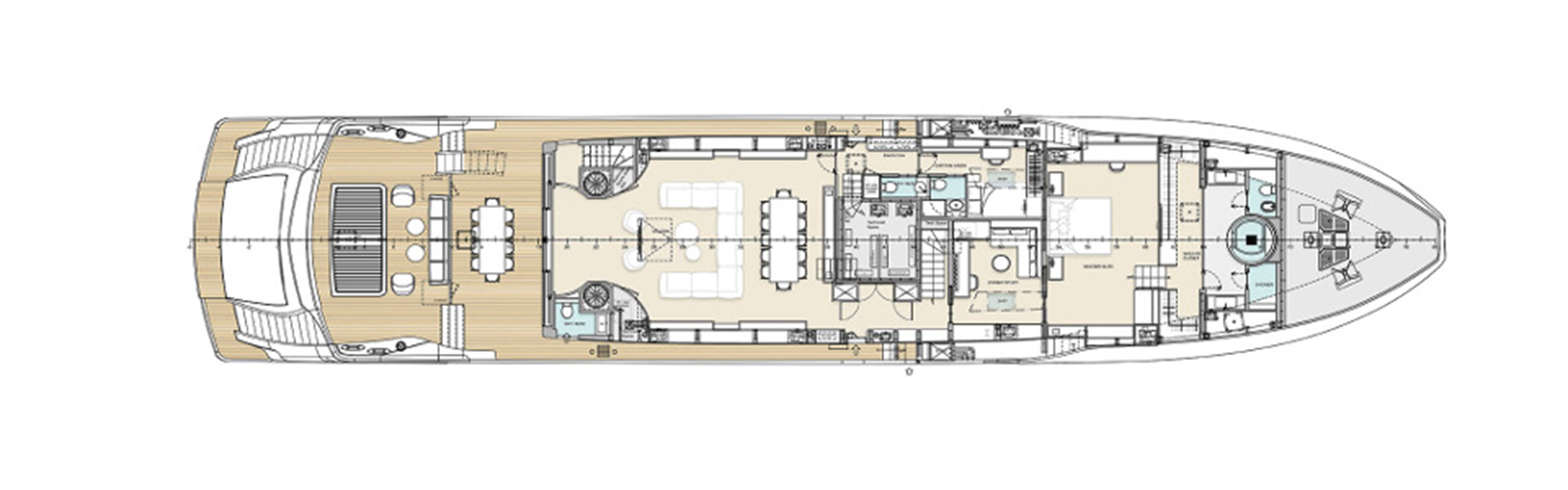 Pershing 140 — 2026 Pershing 140 — Genel yerleşim planı 2