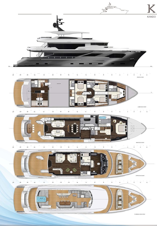 Kando 110 — 2026 Ava Yachts Kando 110 Explorer Superyacht — Genel yerleşim planı 1