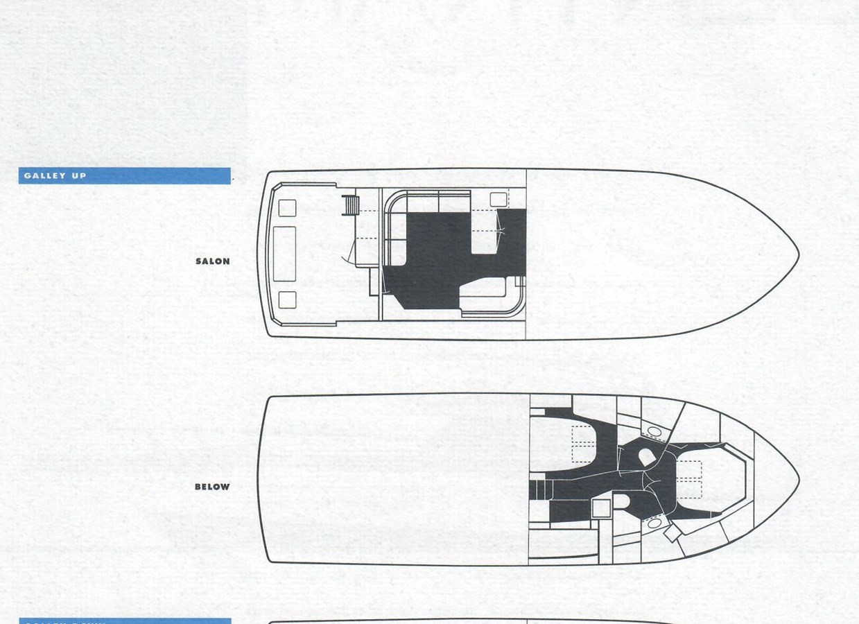 CONQUISTADORA — 1994 Bertram 50 Convertible — Genel yerleşim planı 1