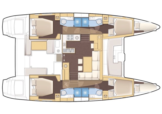 Lagoon 450 Majestic Layout