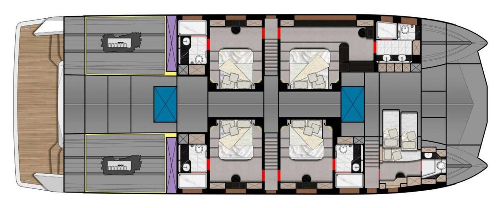 XCEL 70 — 2025 Xcel Yachts Xcel 70 — Genel yerleşim planı 3