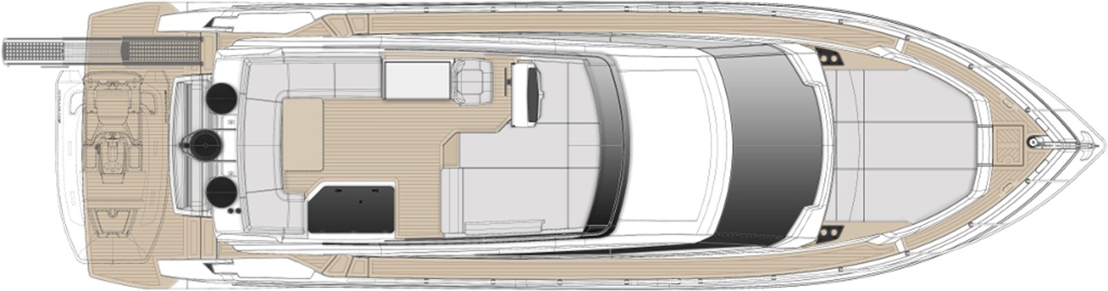 SOLO — 2021 Ferretti Yachts Ferretti 500 — Genel yerleşim planı 1