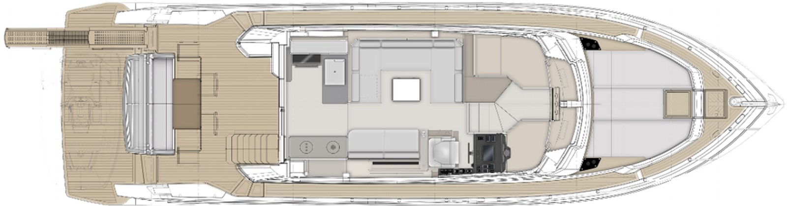 SOLO — 2021 Ferretti Yachts Ferretti 500 — Genel yerleşim planı 2