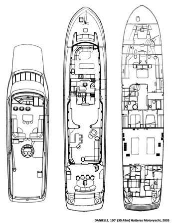DANIELLE 100' Hatteras 2005/2024 LAYOUT