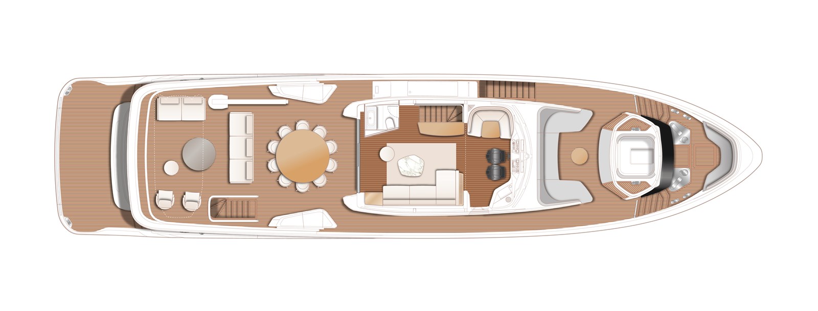Princess X95 — 2021 Princess Yachts X95 — Genel yerleşim planı 1
