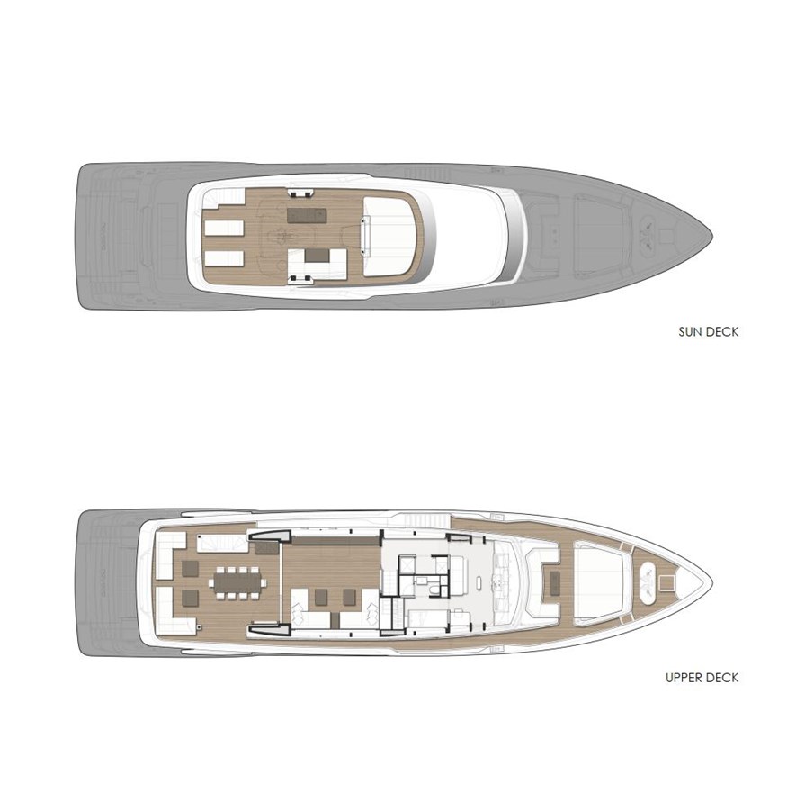 Custom Line Navetta 33 — 2019 Ferretti Custom Line Navetta 33 — Genel yerleşim planı 1