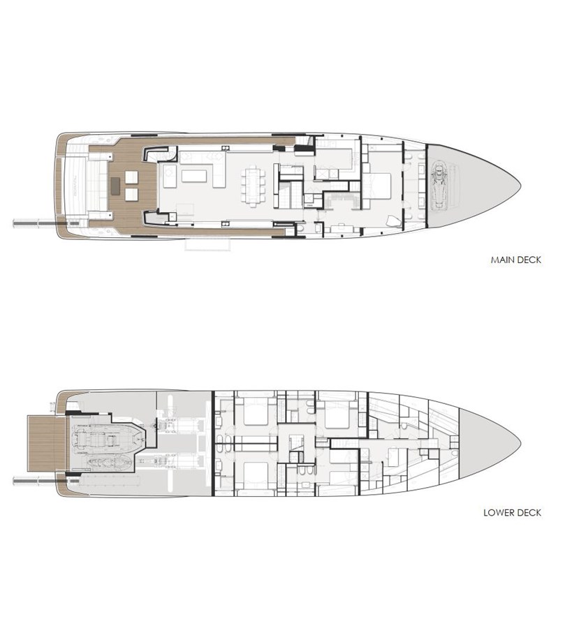 Custom Line Navetta 33 — 2019 Ferretti Custom Line Navetta 33 — Genel yerleşim planı 2