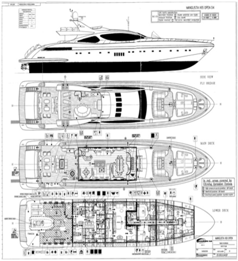 SEA PEARL — 2009 Mangusta Mangusta 165 — Genel yerleşim planı 1