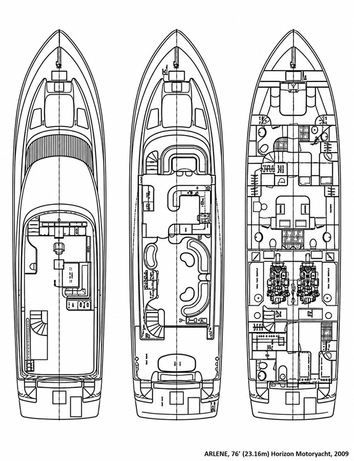 ARLENE — 2009 Horizon Yachts — Genel yerleşim planı 1