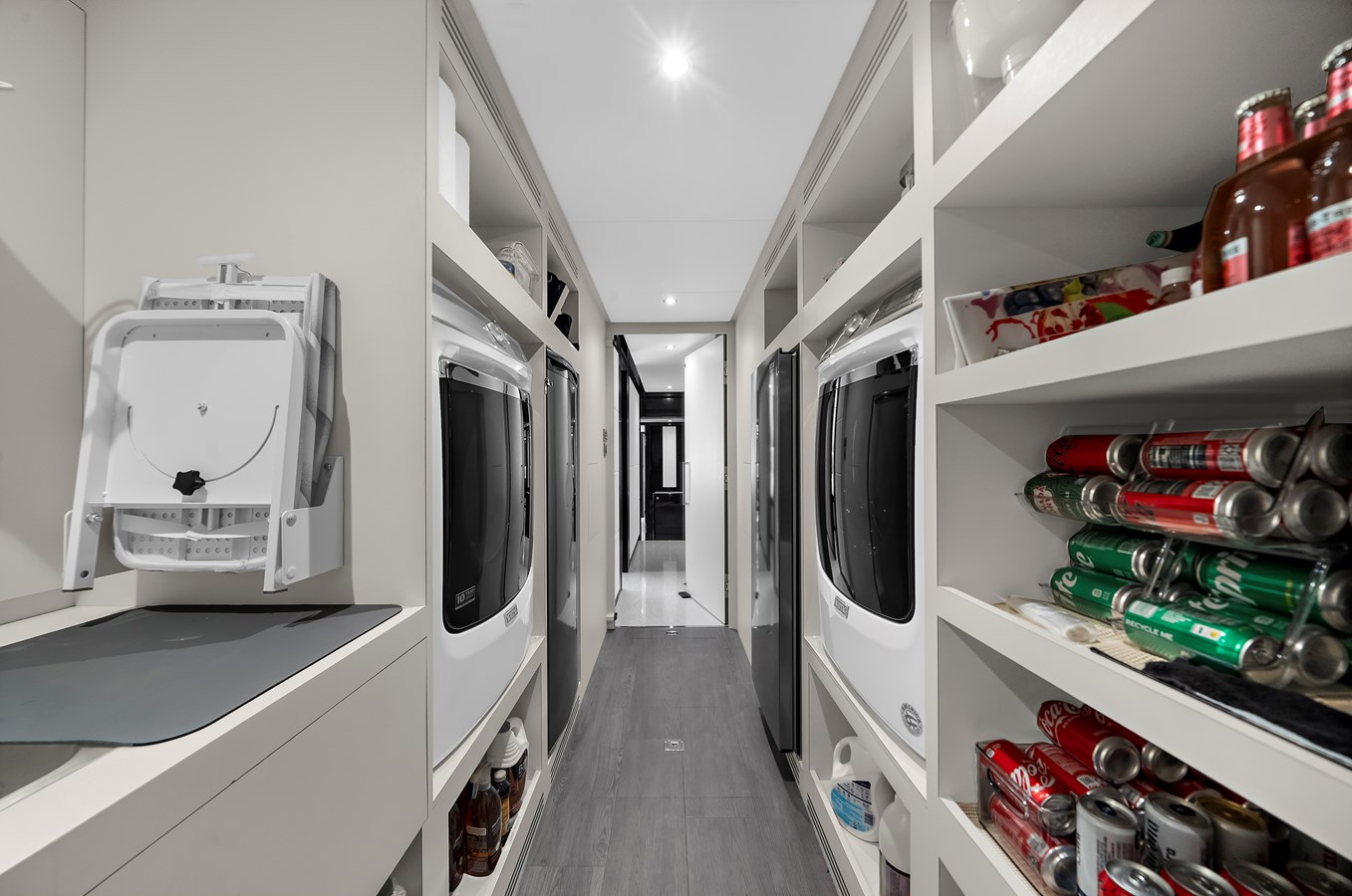 Lower Companionway Walk-In Storage Area