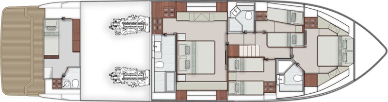 Johnson 70 layout - Lower deck