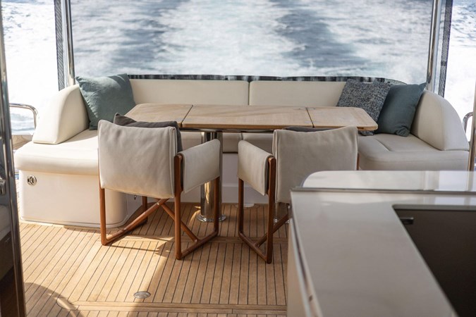 Luxury Princess Y72 yacht cruising on open sea, 2021 model.