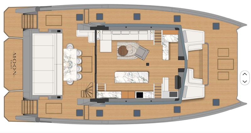 Saloon with open gally (up)