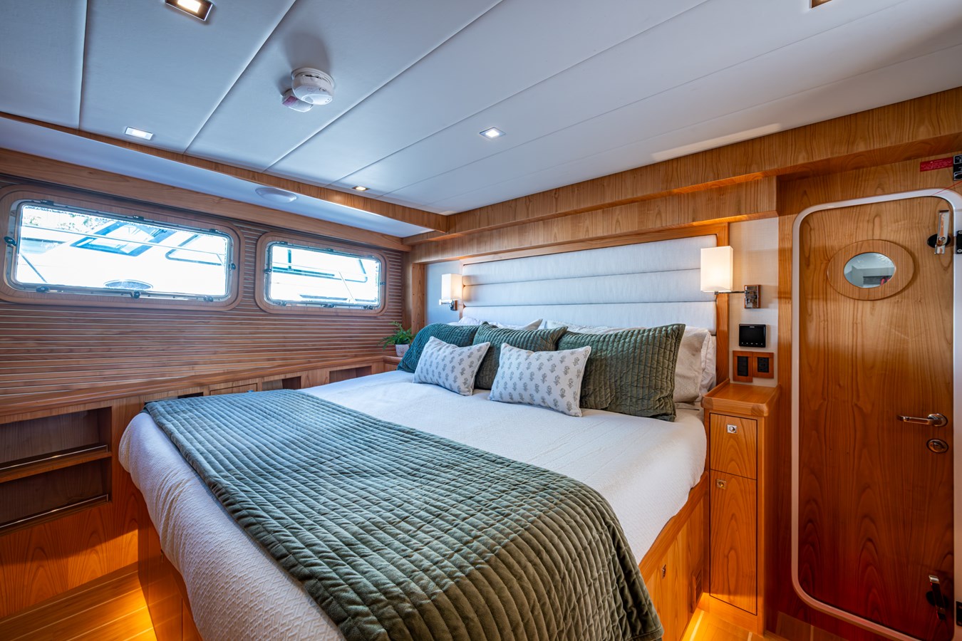 King Master Berth and Door To Engine Room