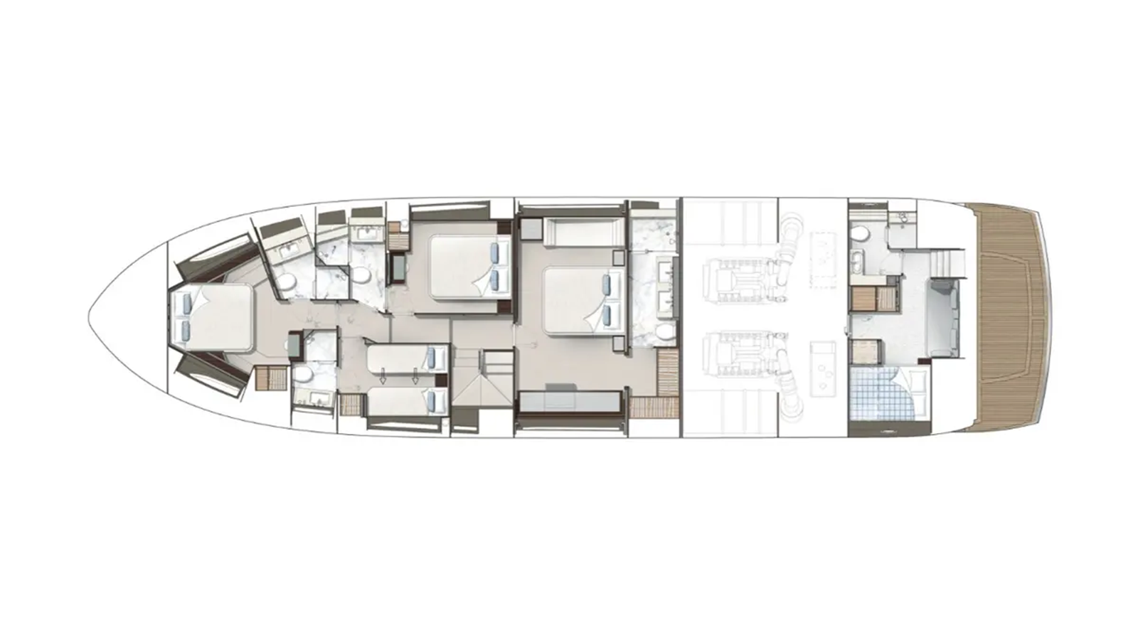 Naama — 2024 Sunseeker 76 Yacht — Genel yerleşim planı 3