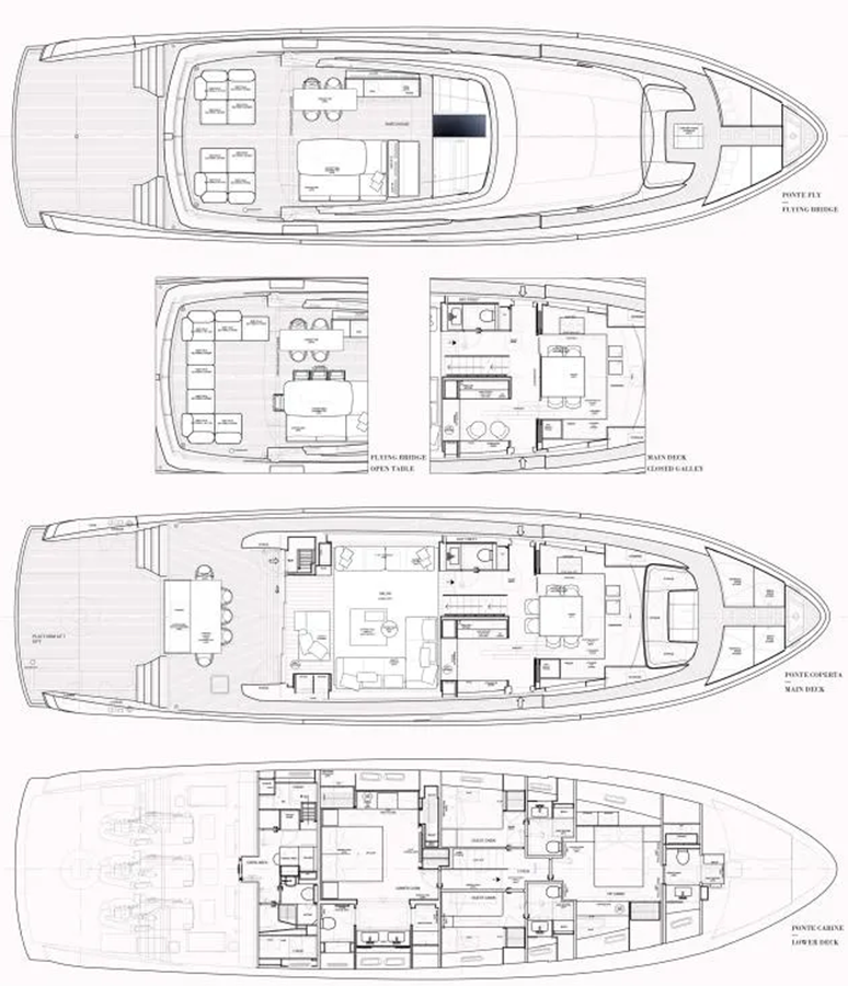 LA — 2022 Sanlorenzo Yachts — Genel yerleşim planı 1