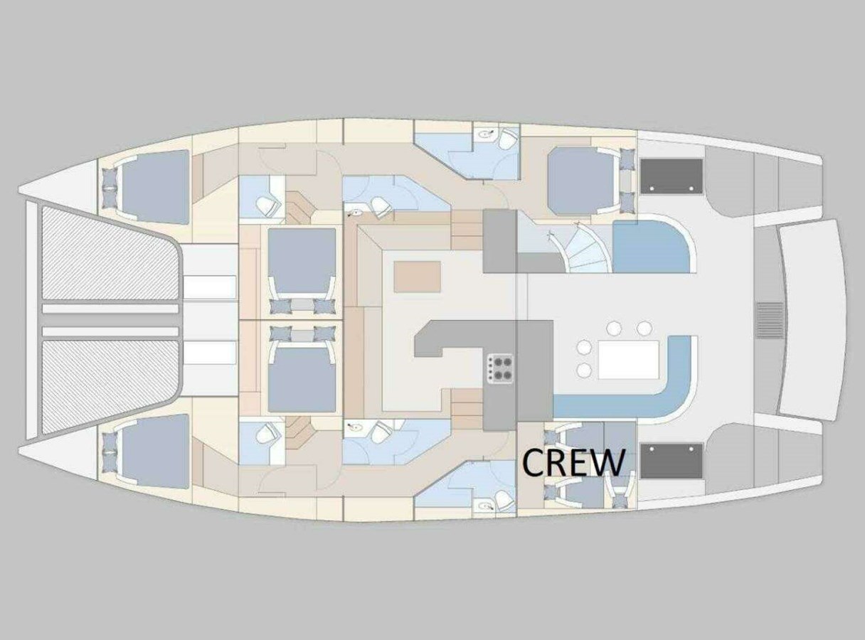TAPAS — 2023 Royal Cape Catamarans 570 Flybridge — Genel yerleşim planı 1