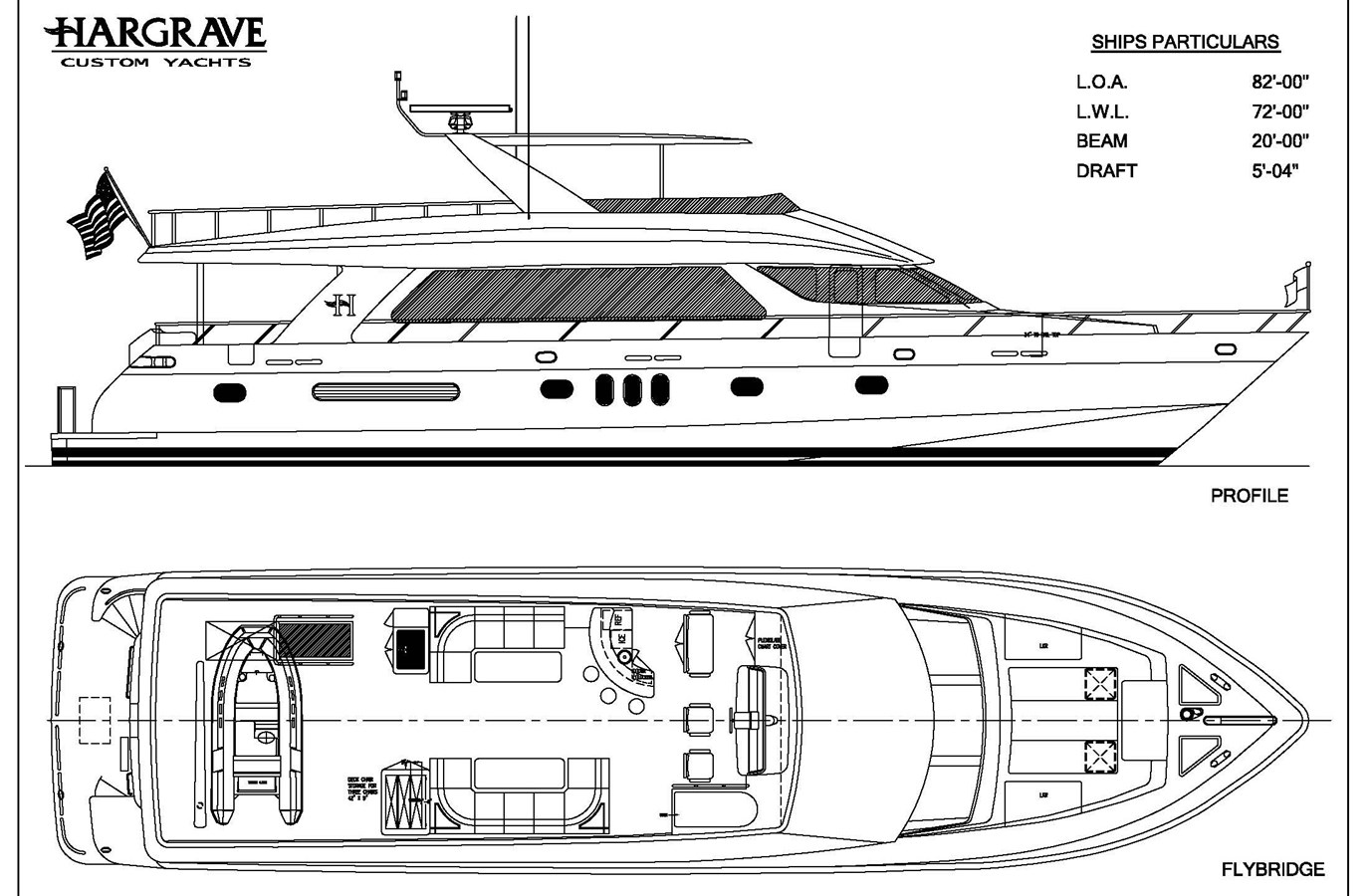 ROXY MARIA — 2006 Hargrave Custom Yachts Flushdeck FB Motor Yacht — Genel yerleşim planı 1