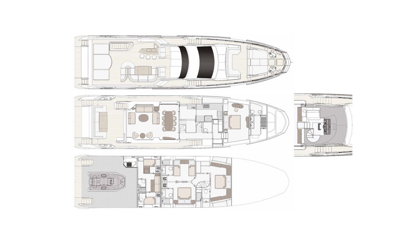 ESCAPE — 2023 Azimut Yachts — Genel yerleşim planı 1