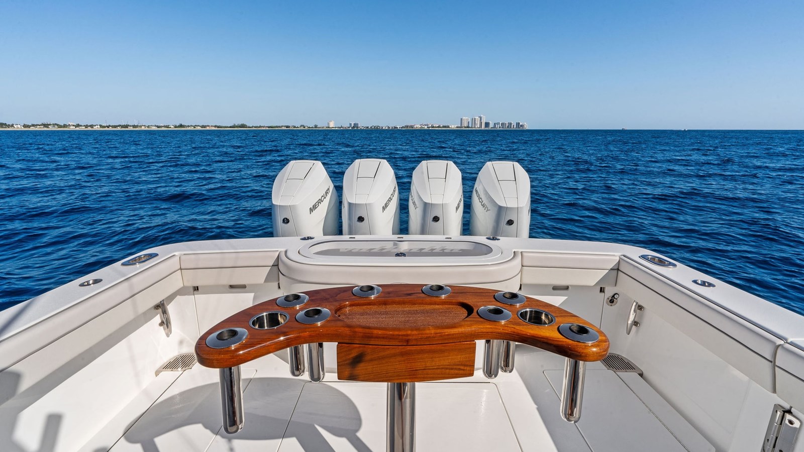 Aft Deck with Fishing Rod Holders