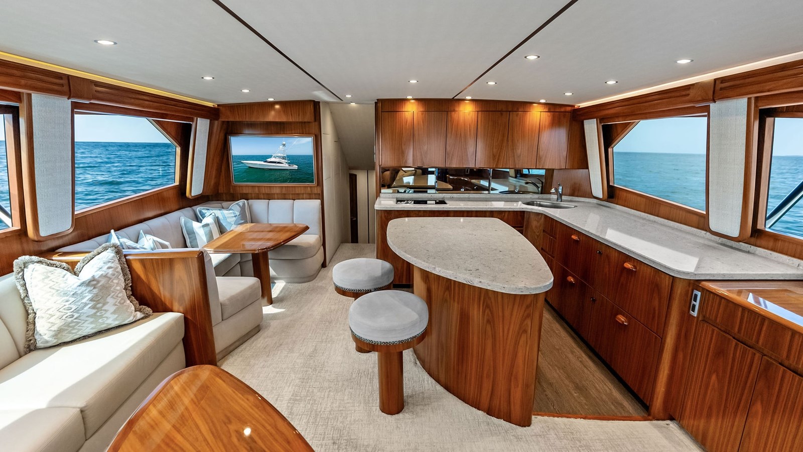 Spacious Salon and Galley Area