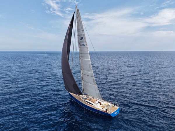 Aerial view under sail