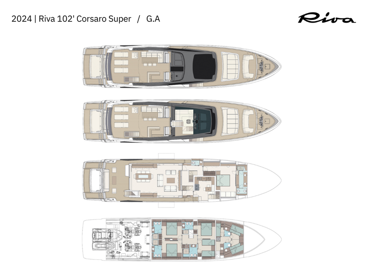 GIO4 — 2022 Riva Yacht Corsaro 102 Super — Genel yerleşim planı 1