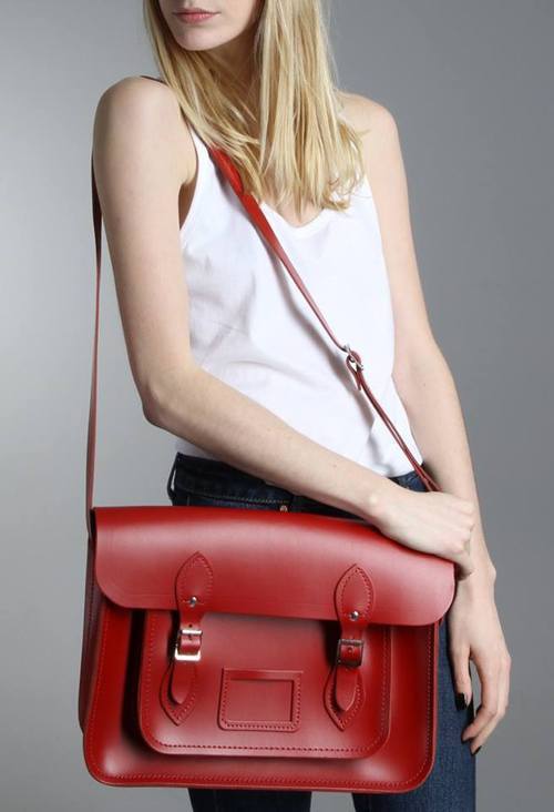 Cambridge Satchel In Red By Cambridge Satchel Company